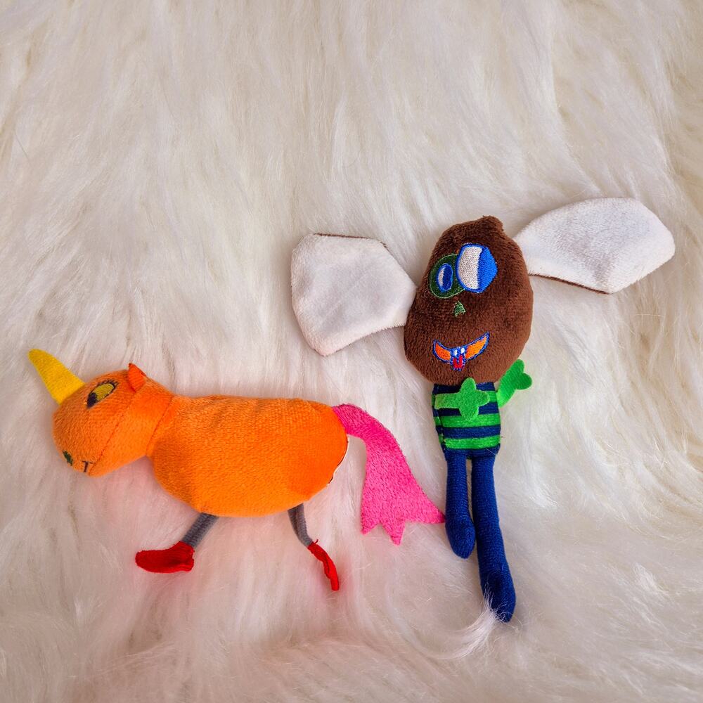 IKEA SAGOSKATT 2015 Limited Edition Kids Designed Plush Toy Set Unicorn Brown